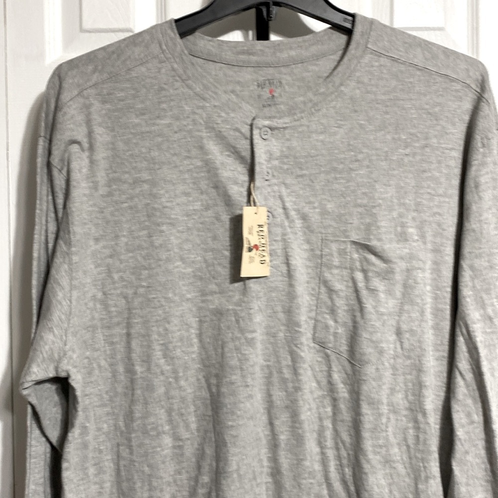RedHead brand Co Heather gray long sleeve tee shirt size XL - Picture 4 of 13